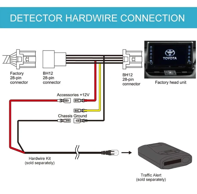 Beat-Sonic 30cm forlengelseskabel strøm Toyota/Lexus/Subaru/Suzuki (2018 -->) 
