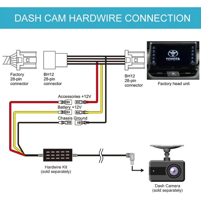 Beat-Sonic 30cm forlengelseskabel strøm Toyota/Lexus/Subaru/Suzuki (2018 -->) 