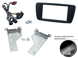 Connects2 Premium monteringskit 2-DIN Seat Ibiza (2015 - 2016) Sort pianolakk