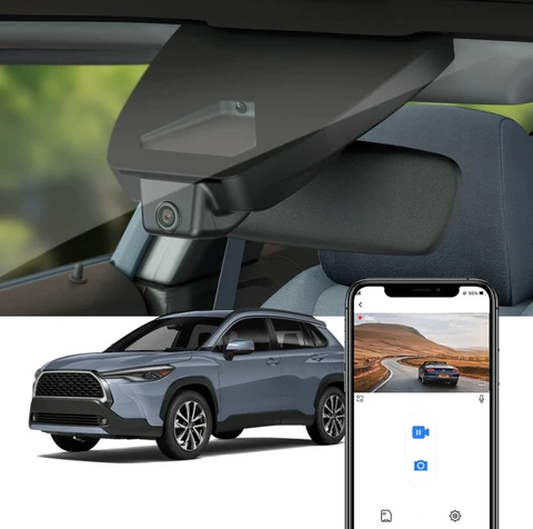 FITCAMX Integrert 4K Dashcam (foran+bak) Toyota Corolla Cross (2022 - 2025)