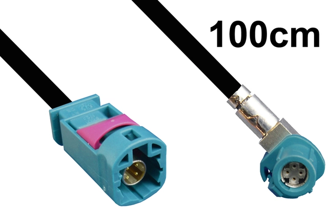 CAS HSD Videokabel Hun (rett) / Han (vinklet) 1m 