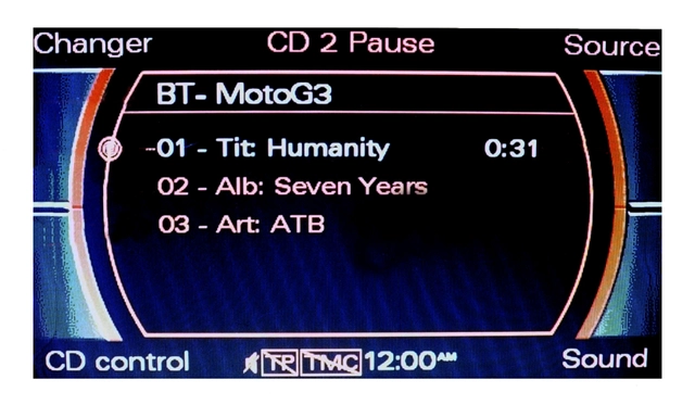 ConnectED BT AUDIO/AUX-adapter (MOST) Audi m/MMI 2G High/Low 