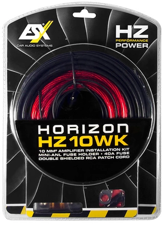 ESX Str&#248;mkit, 10 mm&#178; Kabelkit med RCA og Mini-ANL sikringsh.