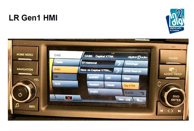 In2digi Premium DAB-integrering JLR Jaguar/Landrover/Range Rover (Gen 1/2) 