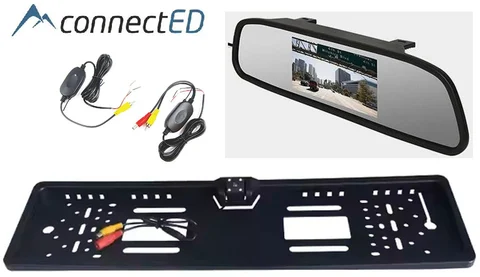 ConnectED Trådløs Ryggekamerapakke Komplett pakke med speilmonitor