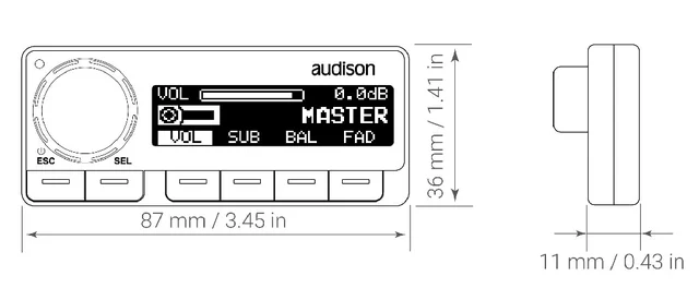 Audison DRC MP CAN Audison digital fjernkontroll 