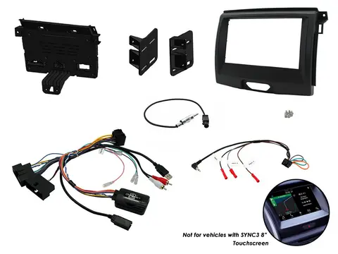 Connects2 Komplett monteringskit 2-DIN Ranger (2016 - 2021) m/CD u/8" Sync3
