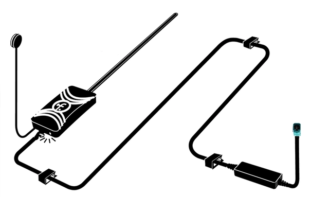 Funke DAB-antenne - FAKRA Aktiv vindusantenne 