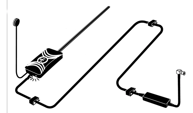 Funke DAB-antenne - SMB Aktiv vindusantenne 