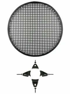 InstallBay sortlakkert alugrill, 12&quot; 1 x grill, 4 x festeklemmer medf&#248;lger