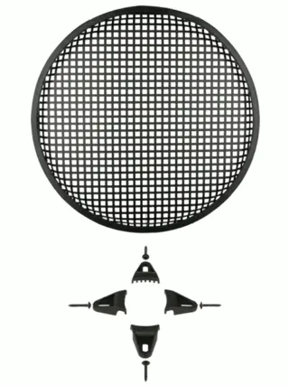 InstallBay sortlakkert alugrill, 12&quot; 1 x grill, 4 x festeklemmer medf&#248;lger