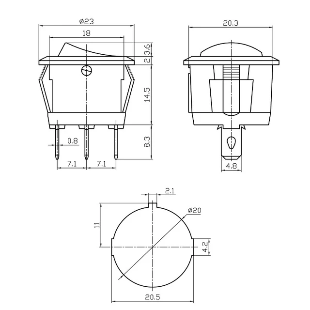 Ampire 3-veis bryter 