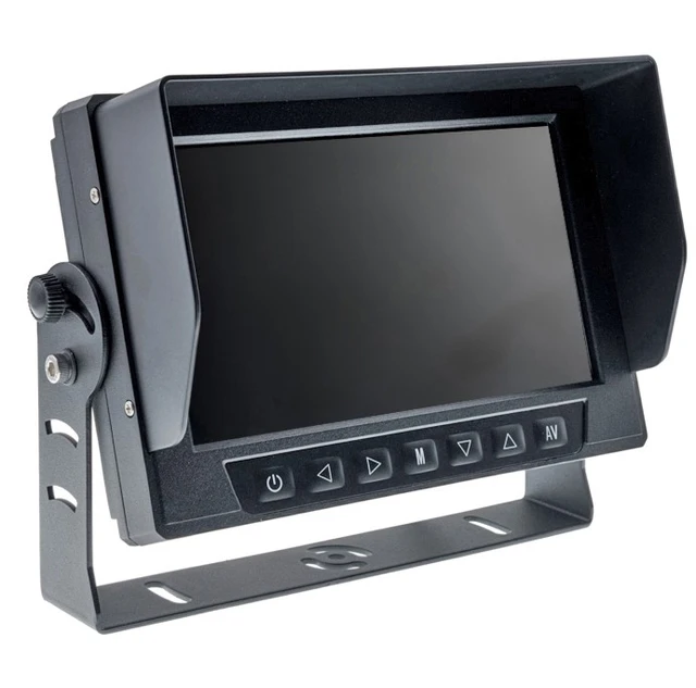 Ampire 7" TFT  LCD-Skjerm Med 2 videoinnganger, IP69 