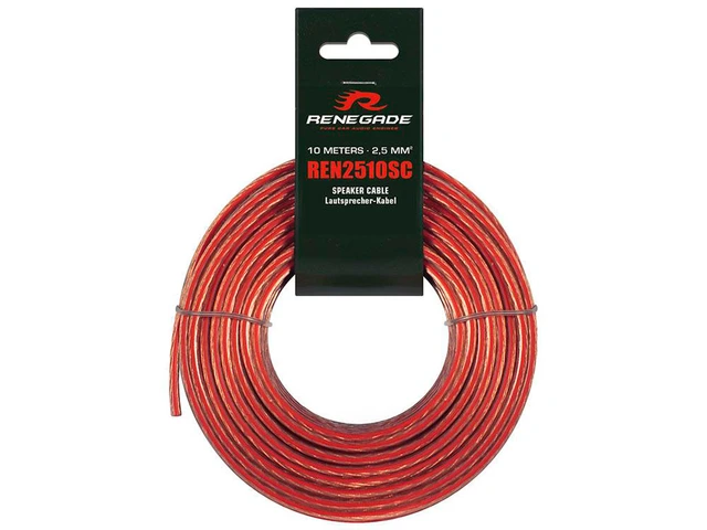 Renegade 2,5 mm² Høyttalerkabel 10m Transparent 