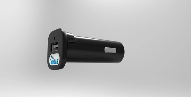 norDAB USB-lader Sigarettenner-plugg til USB-plugg 