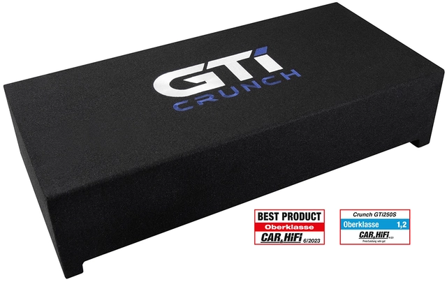 CRUNCH GTI250S + GPX750.1D Basspakke med 10" downfire og mono 