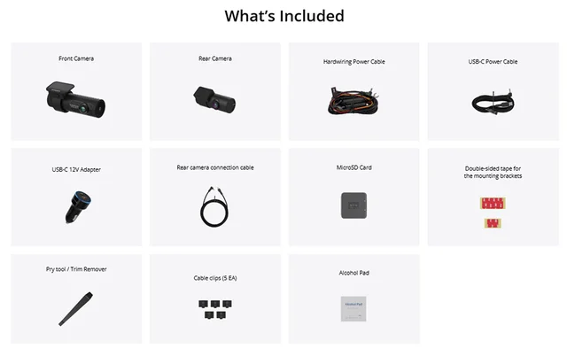 BlackVue Dashbordkamera 2 kanals 64GB WiFi, GPS, Full HD, 60 b/s 