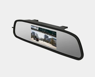 ConnectED Integrert speilmonitor Clip-on speil med innebygget 4,3" skjerm