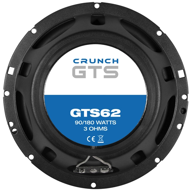 CRUNCH GTS62, 2-vei koaxial 16,5 cm 16,5 cm (6½") Koaxial høyttalere 
