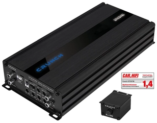 CRUNCH GTO3750, 3-kanals forsterker Class D Digital 3-kanals forsterker