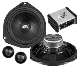 ESX 6&quot;  komponentsett 90/180W 6&quot; 2-veis Komp.sett/2-kanals forsterker
