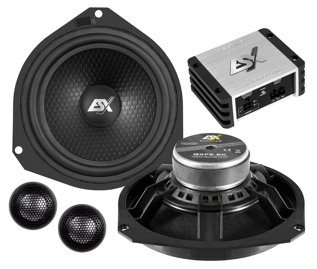 ESX 6"  komponentsett 90/180W 6" 2-veis Komp.sett/2-kanals forsterker 