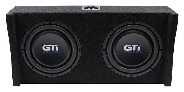 CRUNCH GTI250S 2x10" Downfire-basskasse 10" downfire basskasse med slave 