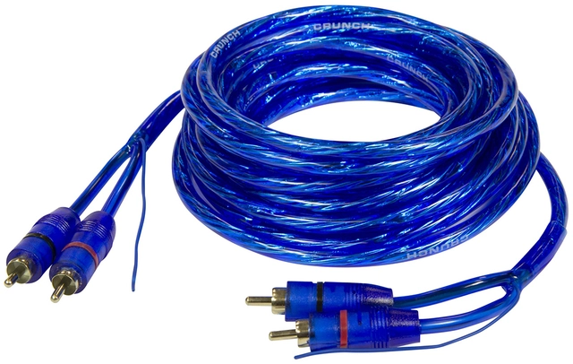 CRUNCH CRC5 RCA kabel 5 m Dobbelskjermet og flettet 