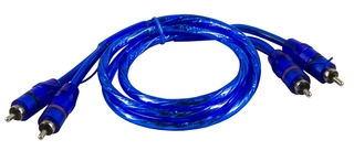 CRUNCH CRC1 RCA kabel 1 m Dobbelskjermet og flettet