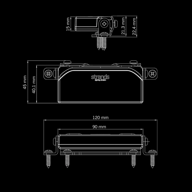 Strands Unity Ultra Flat Duo Rygge- og varsellys 