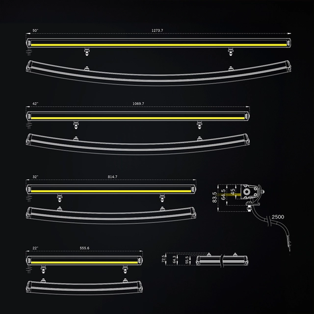 Strands Siberia XP SRC LED-bar 50" Enkel radet LED-bar på 50", 15600 Lumen 