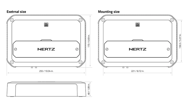 Hertz Cento CP5.1K femkanals forsterker 1030W RMS @ 2ohm 