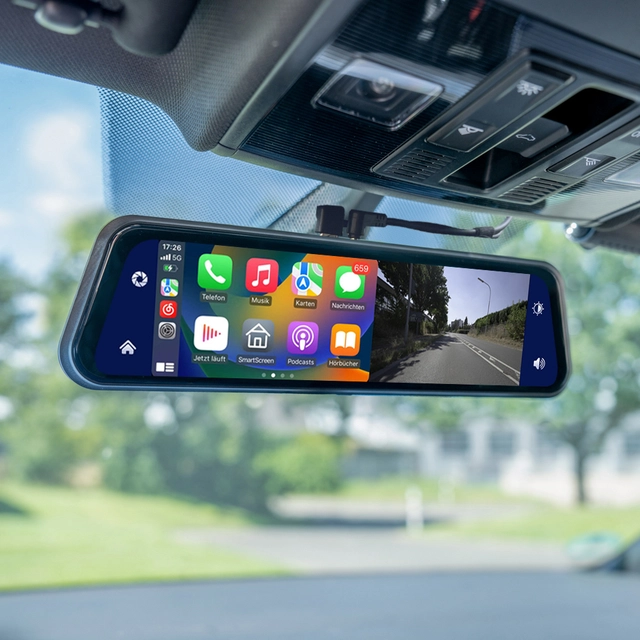 Ampire Apple Carplay/Android Auto 9" sladrespeil 