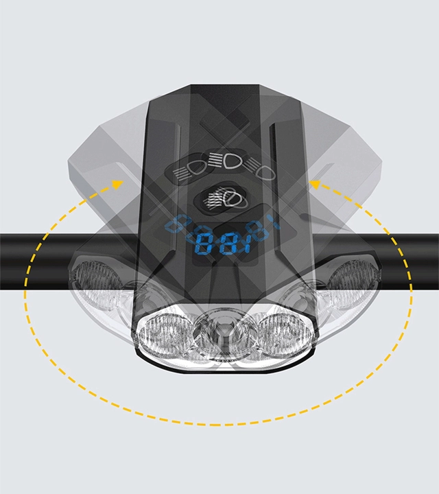 Speras UB1200 lykt for sykkel, inkl UB4 1200lm / 5200mah 