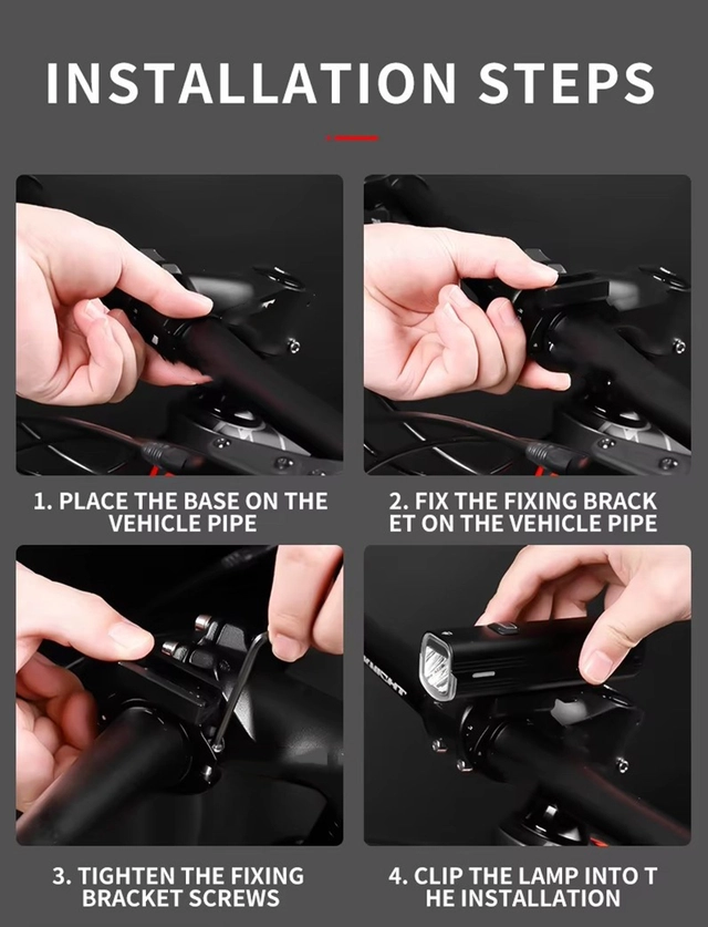 Speras UB1000 lykt for sykkel, Inkl UB4 1000lm / 4800mah 