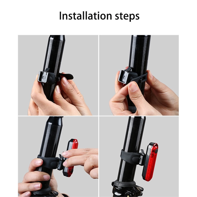 Speras UB4 baklykt for sykkel Oppladbar Micro USB 