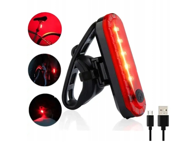 Speras UB4 baklykt for sykkel Oppladbar Micro USB 