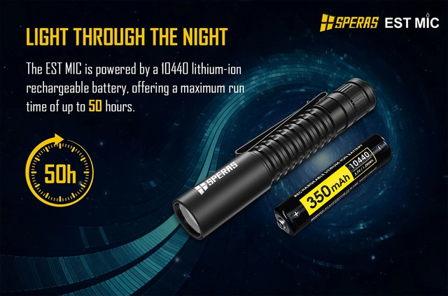 Speras EST MICRO lommelykt 700lm / 138 meter kastelengde 