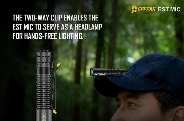 Speras EST MICRO lommelykt 700lm / 138 meter kastelengde 