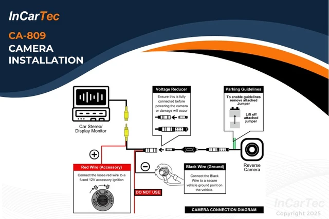 InCarTec Ryggekamera (håndtak) (CVBS) MB GLK (2013 - 2015) Se egen liste! 