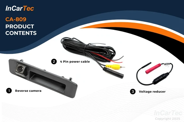 InCarTec Ryggekamera (håndtak) (CVBS) MB GLK (2013 - 2015) Se egen liste! 