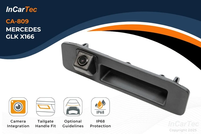 InCarTec Ryggekamera (håndtak) (CVBS) MB GLK (2013 - 2015) Se egen liste! 