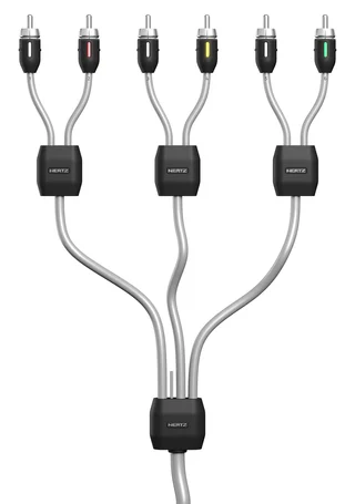 HERTZ Marine  RCA 6-kanals, 4 meter IP67 marinegraderte RCA kabler