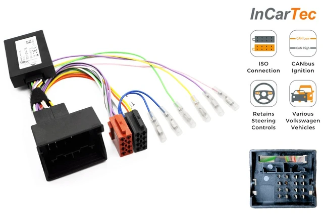 InCarTec Rattfjernkontroll interface VW/Seat/Skoda 2003 --> Aktivt system 