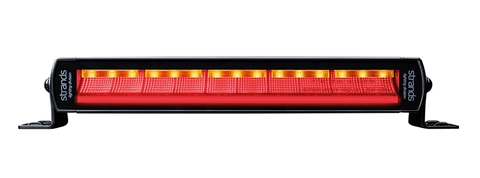 Strands baklys, 12" 4 funksjoner klart glass, 12-36V
