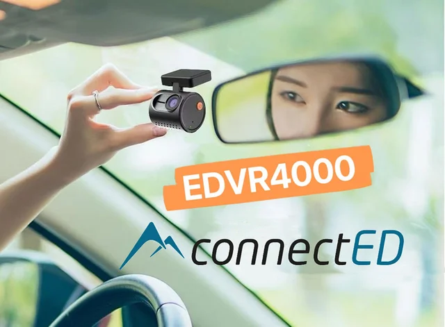 ConnectED Dashbordkamera 1 kanals mini WiFi, Quad 2K, 30 b/s mini stemmestyring 