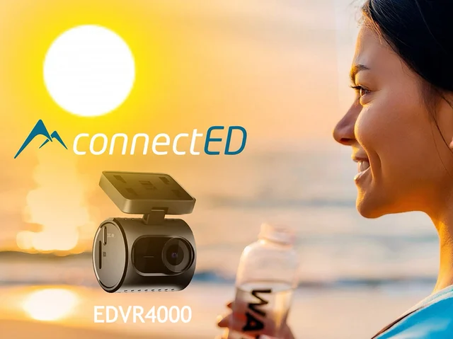 ConnectED Dashbordkamera 1 kanals mini WiFi, Quad 2K, 30 b/s mini stemmestyring 