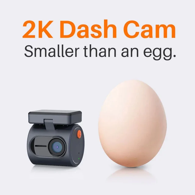 ConnectED Dashbordkamera 1 kanals mini WiFi, Quad 2K, 30 b/s mini stemmestyring 