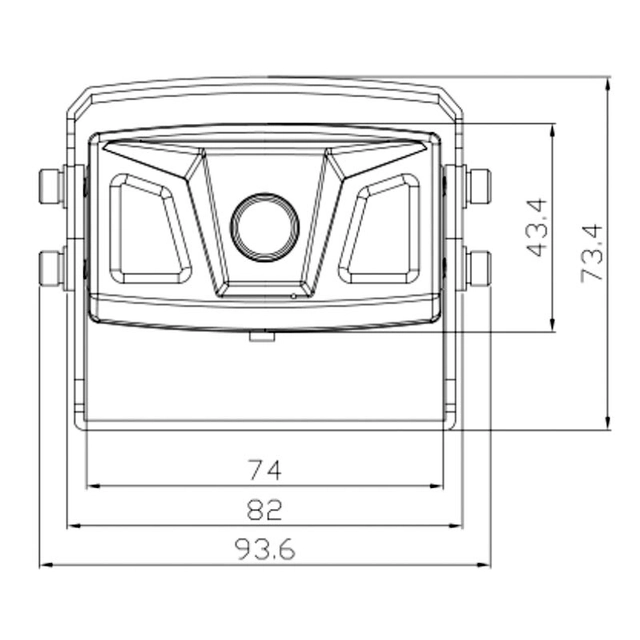 Ampire Heavy-Duty kamera (AHD) IP69K, 10m kabel, AHD 