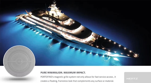 Hertz Marine PORTOFINO 77 XW, 7,7" koax Vegg/tak montering,Sprutsikker IP65,200W 